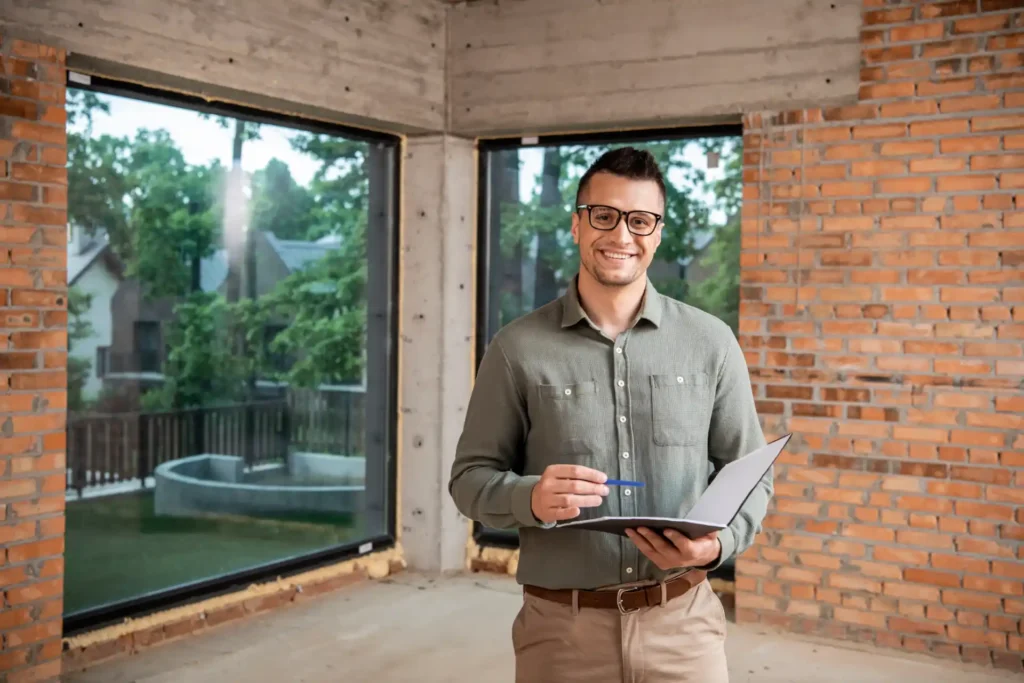 joyful-real-estate-agent-in-eyeglasses-holding-fol
